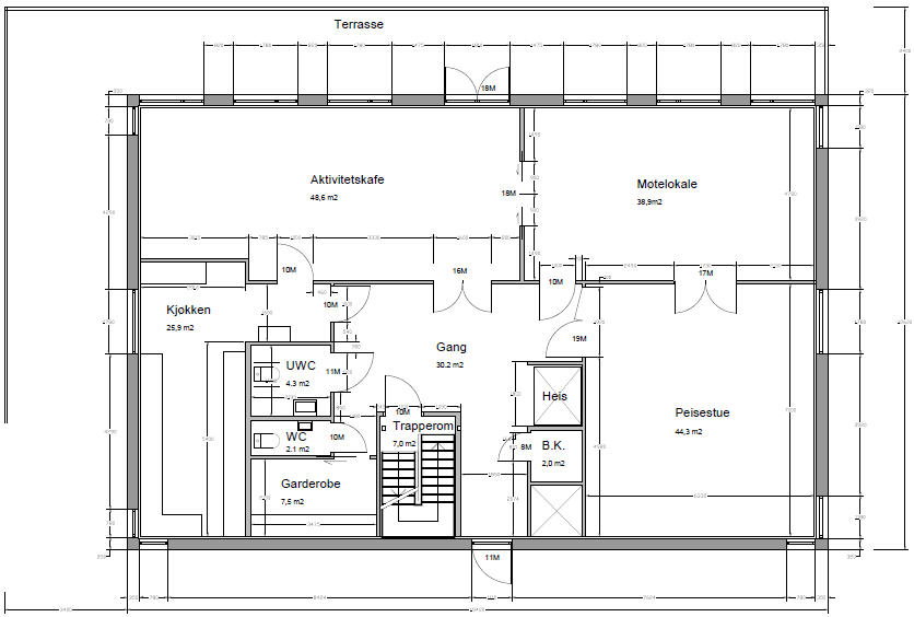 Klubbhuset innvendig